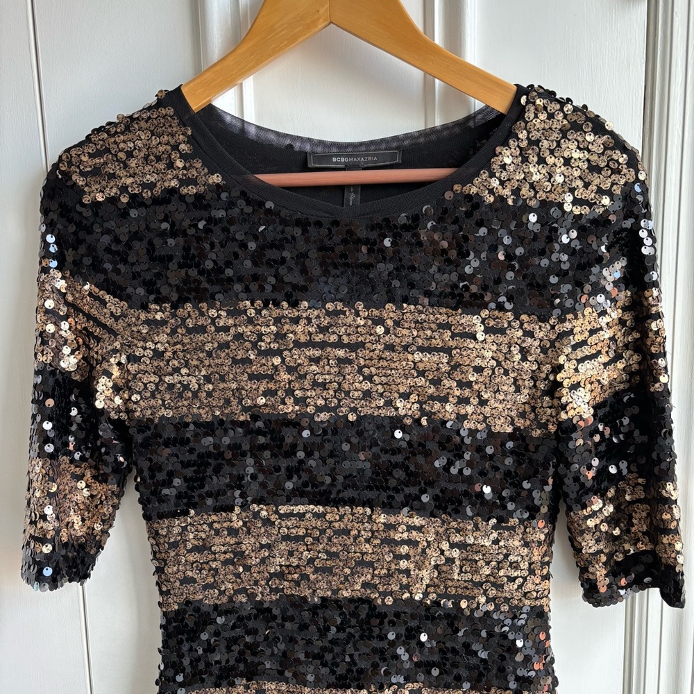 Black and Gold Sequin dress